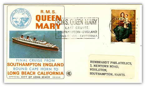 Image of cover from RMS Queen Mary's final voyage